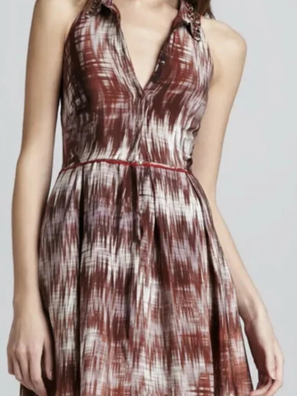 Elizabeth and James Molly silk halter open back dress